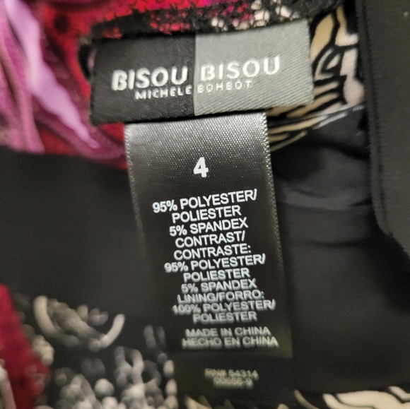 Bisou Bisou Maxi Halter Dress Size 4 Black, White, Pink &  Purple Paisley 💜 - Picture 8 of 8